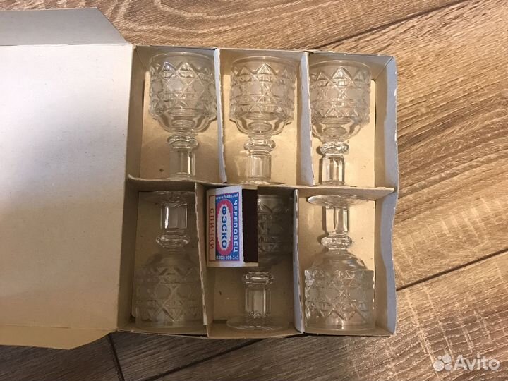 Хрустальные бокалы, рюмки, другая прсуда СССР