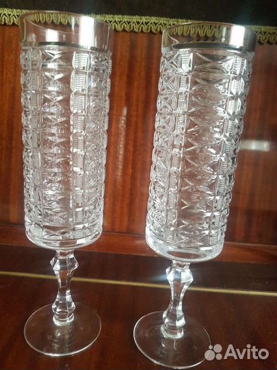 Ваза для цветов богемия;свадебные фужеры