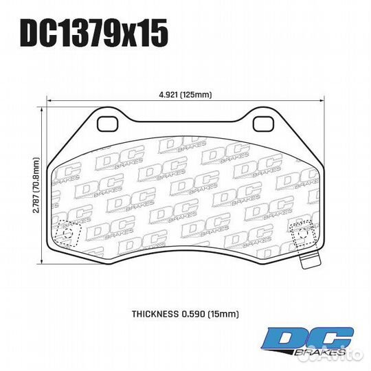 Колодки тормозные DC1379E15 DC Brakes RT.2 перед B