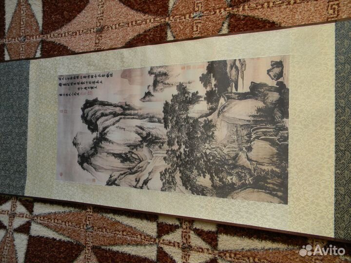 Китайская картина свиток (4 шт.) 105*30 см