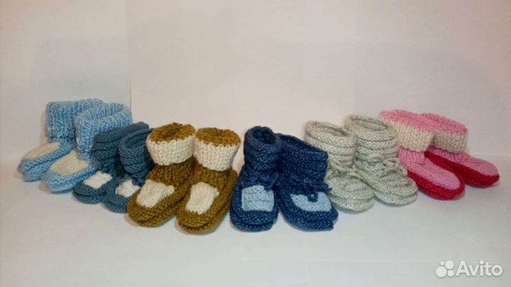 Пинетки новые вязаные, домашние тапочки, носочки