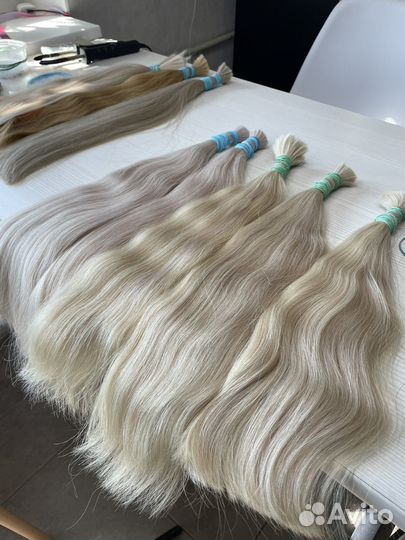 Волосы натуральные блонд