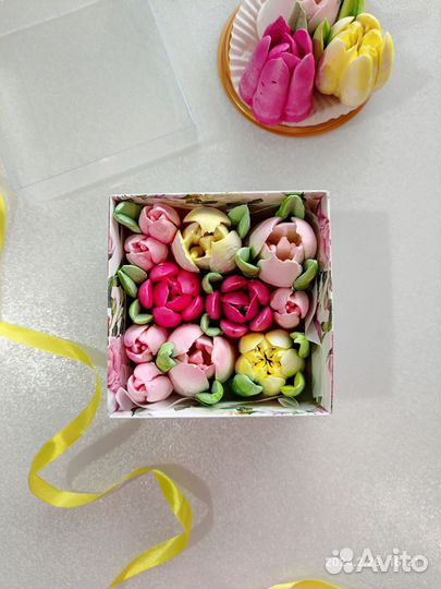 Букет из зефира, сладкий подарок, съедобные цветы