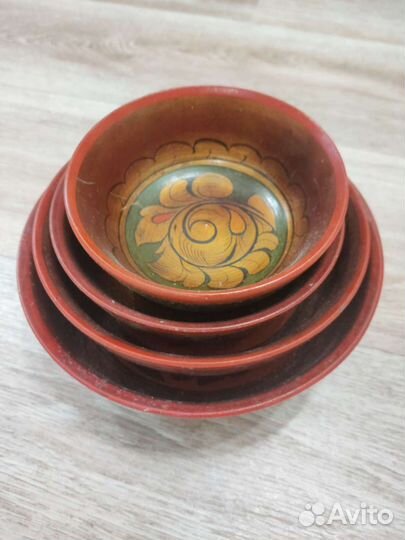 Деревянная чаша / миска 4 шт