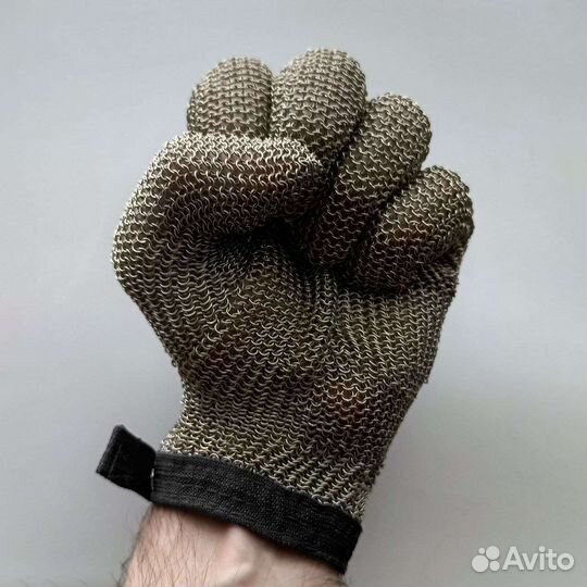 Кольчужная пятипалая защитная перчатка