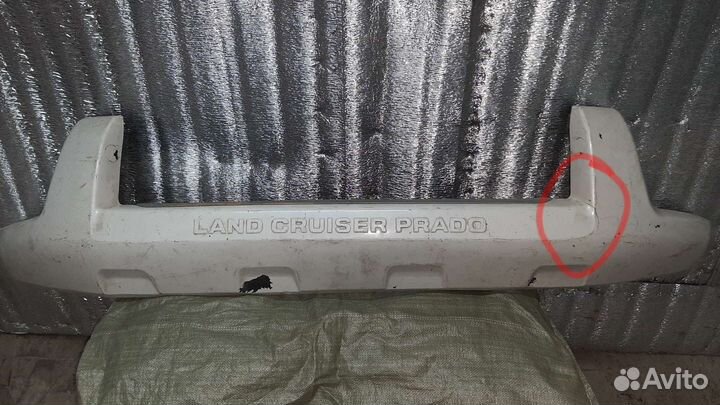 Накладка на передний бампер prado 150