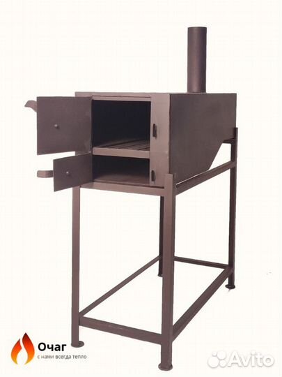 Мангал-печка со съемными ножками