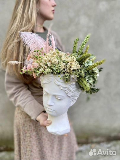 Гипсовые фигуры кашпо