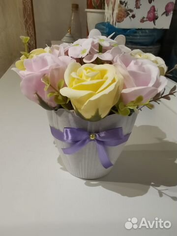 Букет из мыльных роз