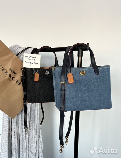 Сумка coach джинсовая 2 цвета