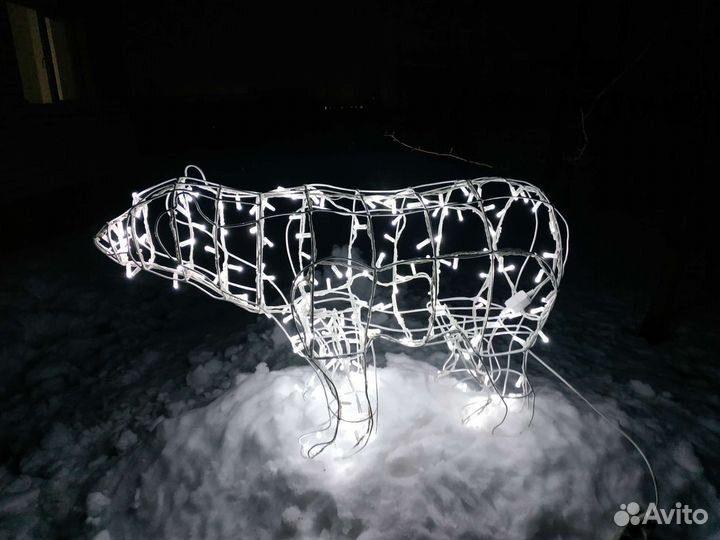 Садовая Световая фигура медведь