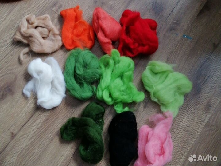 Шерсть для валяния 11 шт