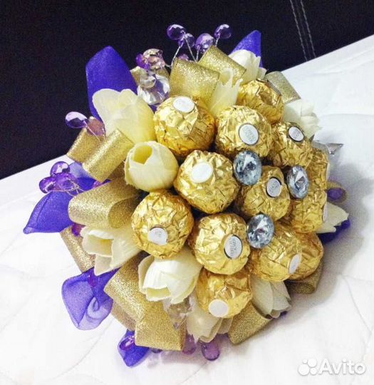 Сладкие букеты из конфет