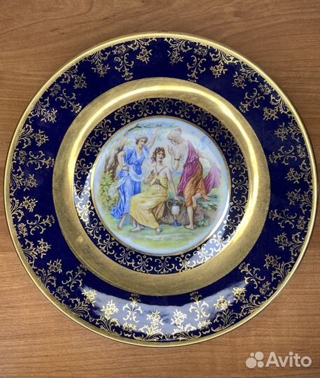 Тарелка чехословакия cobalt