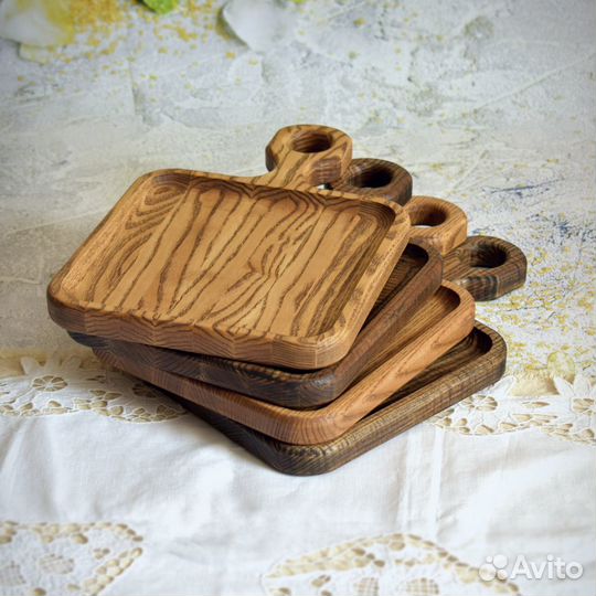 Деревянные доски с ручкой для порционной подачи