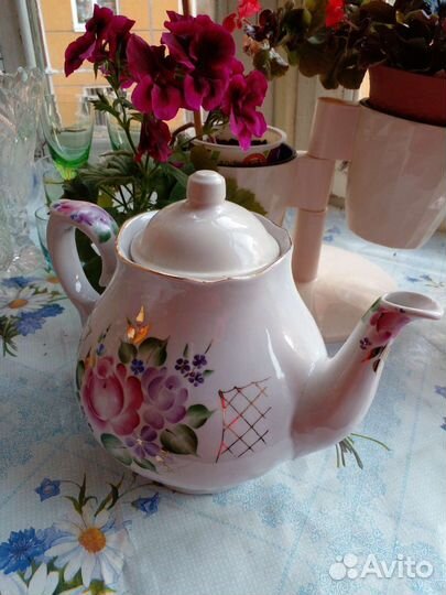 Чайник заварочный фарфоровый СССР 1л