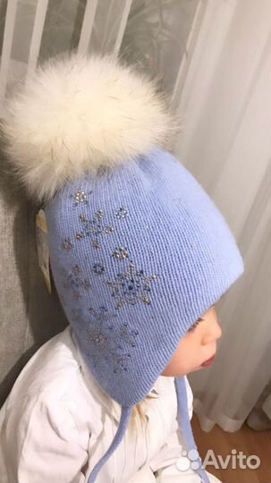 Шапка для девочки премиум 50-52, 52-54