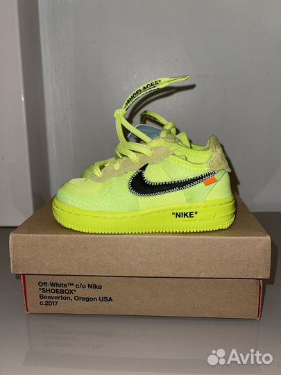 Nike Off-White x Air Force 1 Low 'Volt' оригинал