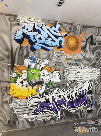 Роспись стен и фасадов, картины на заказ