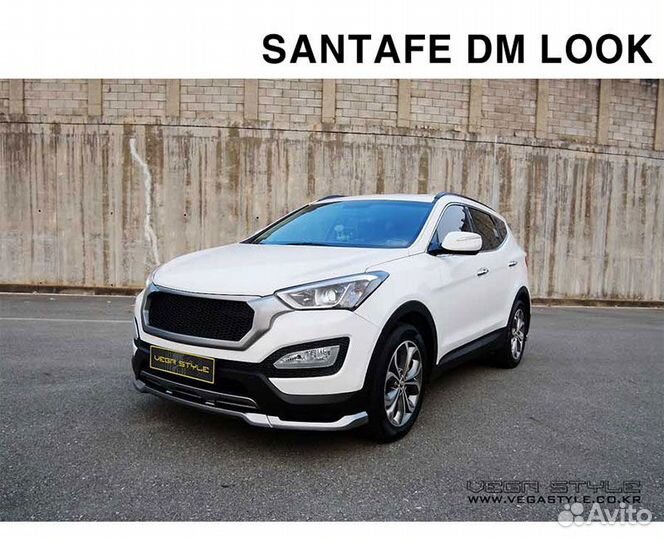 Накладка на передний бампер Hyundai Santa Fe