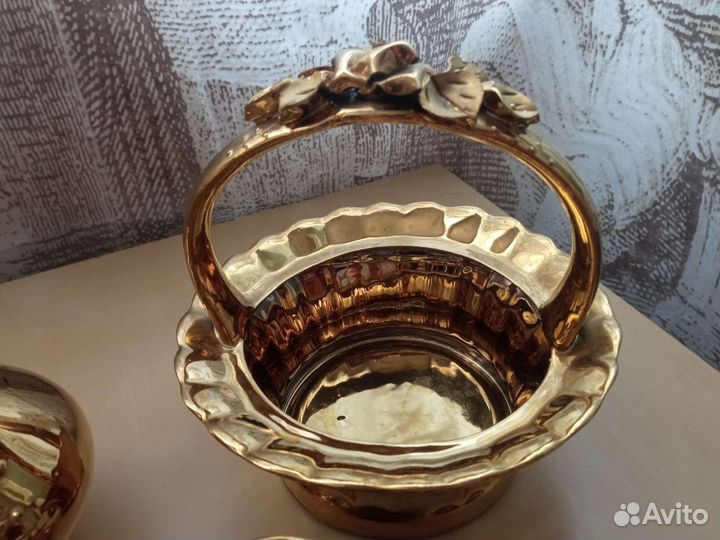 Чайно кофейный сервиз Золотая роза