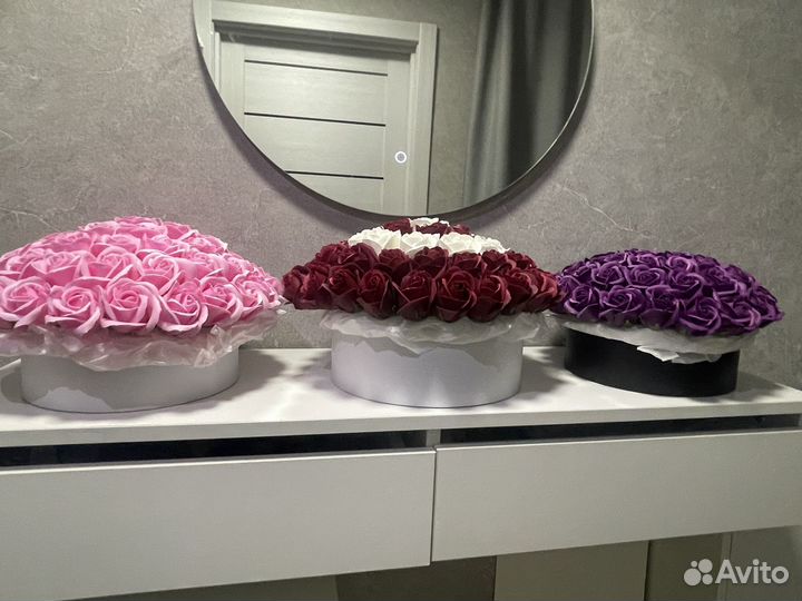 Розы из мыла 53 шт. (Ручная работа)