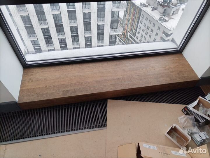 Подоконник деревянный из массива и щита