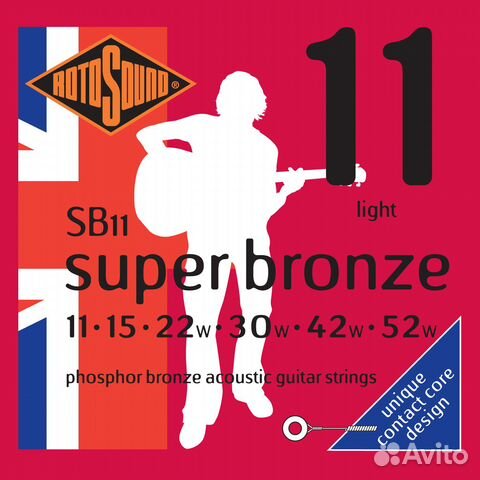 Струны rotosound SB11 strings phosphor bronze