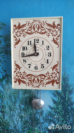 Часы ходики СССР русские узоры