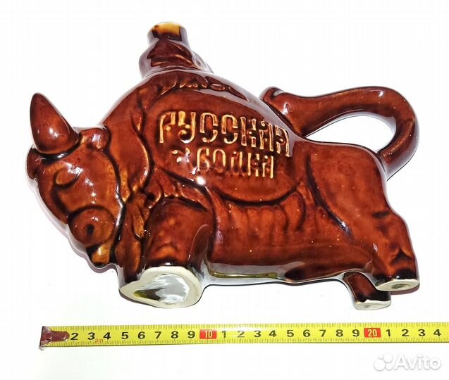 Штоф Бык Гжелка Русская водка Новый