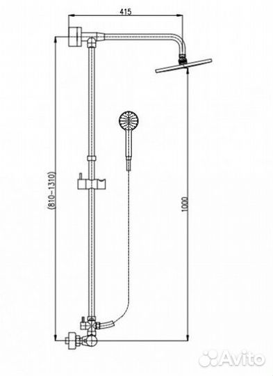 Душевая стойка Rav Slezak Thermostatic TRM81.5/5-01