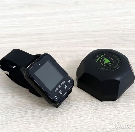 Кнопка вызова официанта модель Бургер и часы Элит