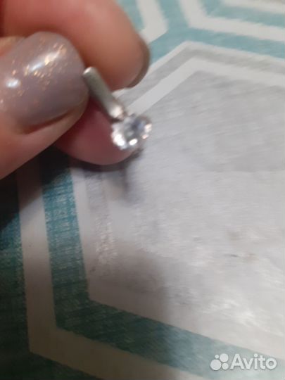 Серьга серебрянная