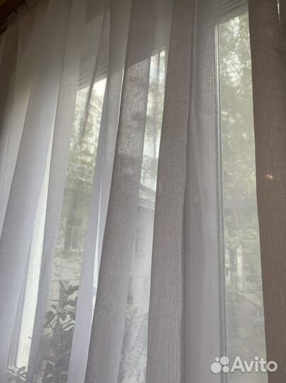 Тюль лён новый готовый 3м, 4м