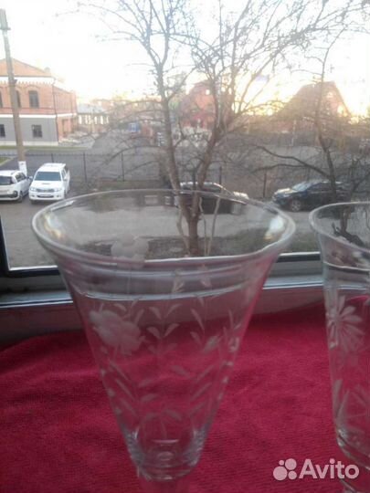 Фужеры хрустальные с гравировкой СССР