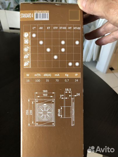 Канальный вентилятор 100 Standard4 Эра