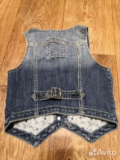 Джинсовая жилетка, рост 140
