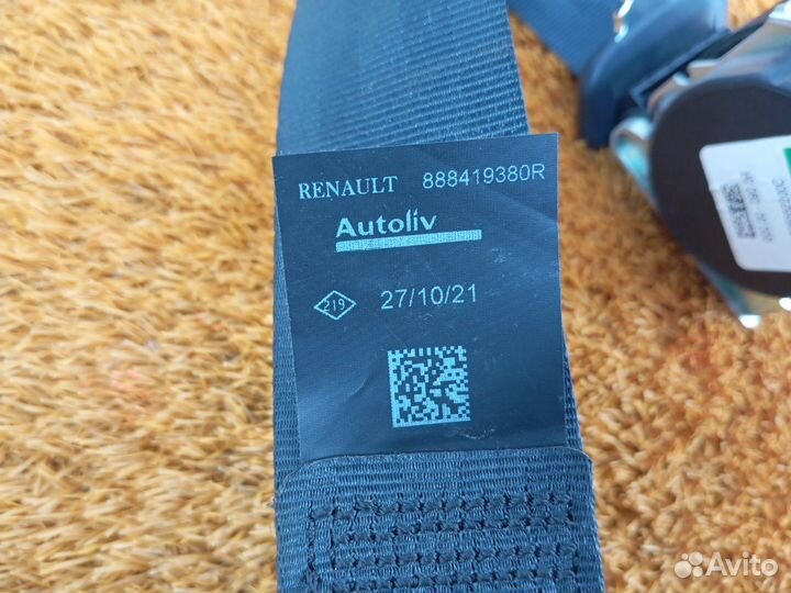 Ремень безопасности задний правый Renault Kaptur