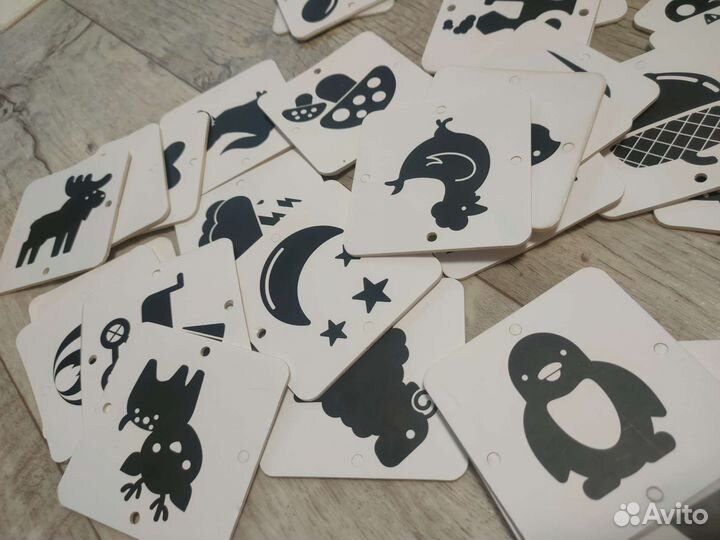 Чёрно-белые картинки для малышей