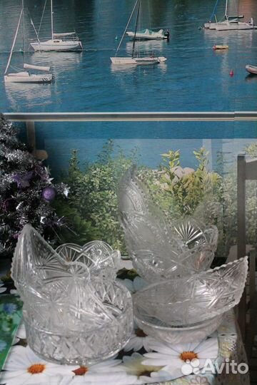Пепельница и Вазы хрусталь