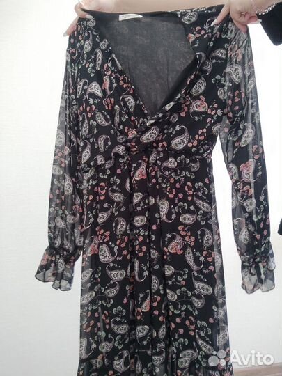 Платье чёрное с узором