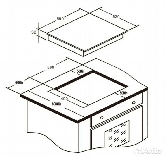 Плита индукционная встраиваемая