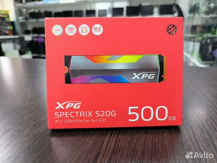 SSD Накопитель XPG Spectrix S20G 500Gb M. 2 RGB
