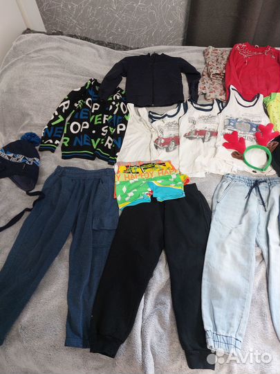 Пакет одежды на мальчика 110/116