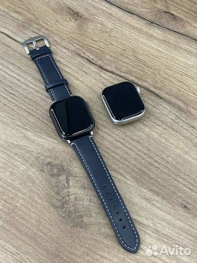 Новый кожаный ремешок apple watch 45-49 мм