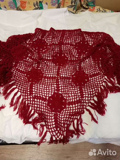 Шаль натуральная шерсть