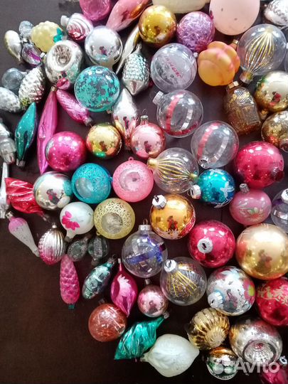 Елочные игрушки стеклянные советские