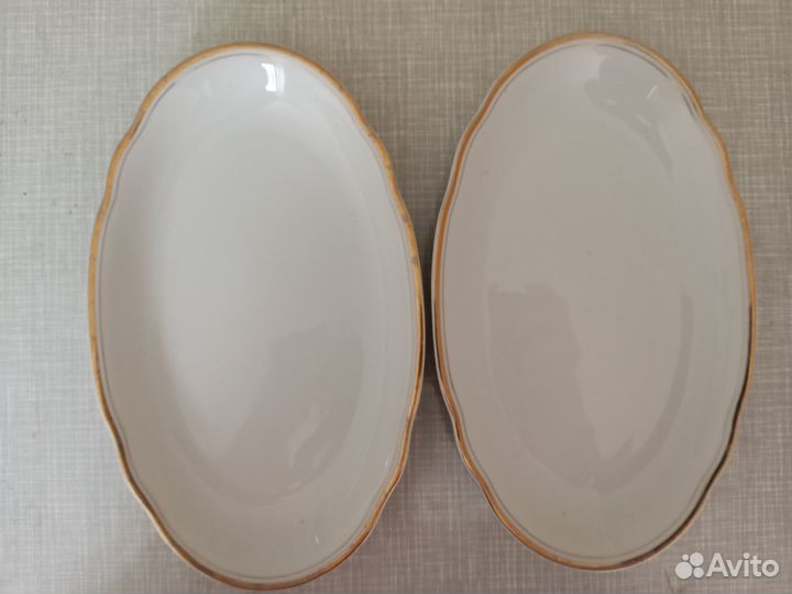 Посуда ГДР Kahla, зик: селедочница, тарелки, блюдо