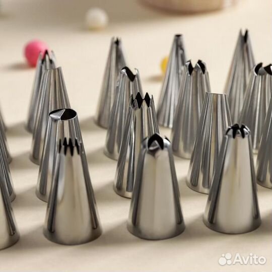 Набор кондитерский, 28 предметов: 24 насадки, 3 ад