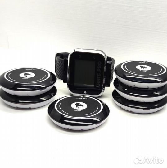 Комплект кнопка вызова официанта и пейджер